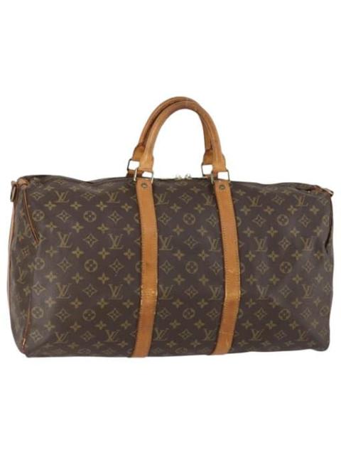 Louis Vuitton Keepall leather travel bag