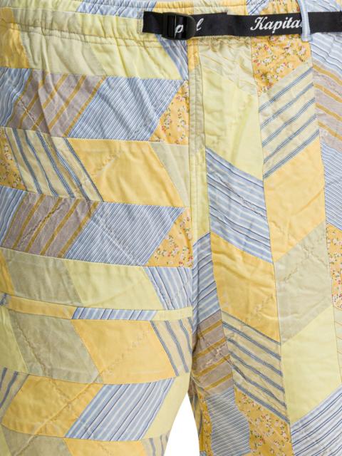 Kapital Kapital Patchwork Quilted Yabane Short Yellow