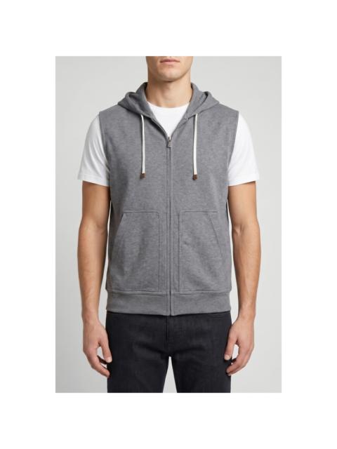 Brunello Cucinelli Brunello Cucinelli Grey Sleeveless Zip Hoodie