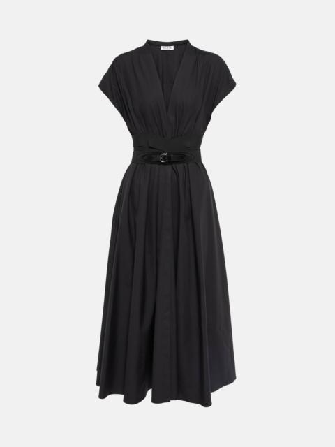 Alaïa Belted cotton poplin midi dress