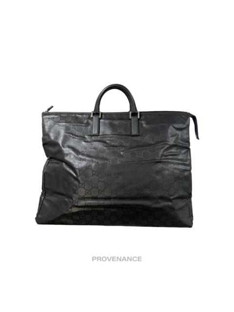 GUCCI Gucci Large Travel Tote Bag  - Black GG Nylon Canvas