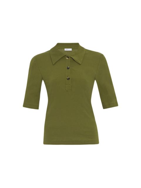 fitted polo top