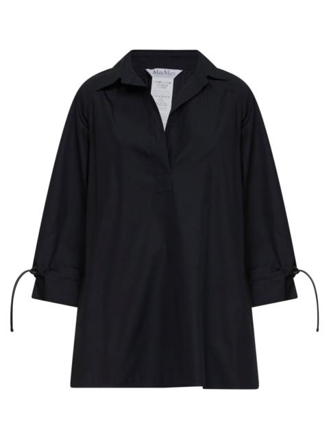 Max Mara Max Mara Women Black Cotton Poplin Mxmadorni Blouse