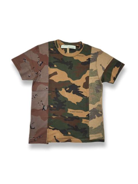 Off-White Spliced Camo Print T Shirt