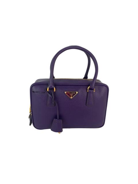 Prada Prada Saffiano Leather Lux Small  Top Handle Viola Purple Handbag