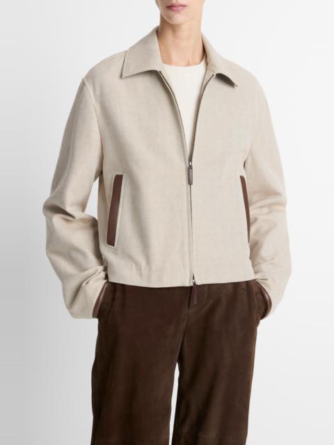 Vince Vince Crop Cotton Jacket in Villa Stone at Nordstrom