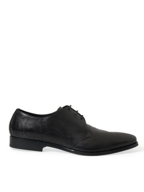 Dolce & Gabbana Dolce & Gabbana Black Leather Lace Up Formal Derby Dress Shoes