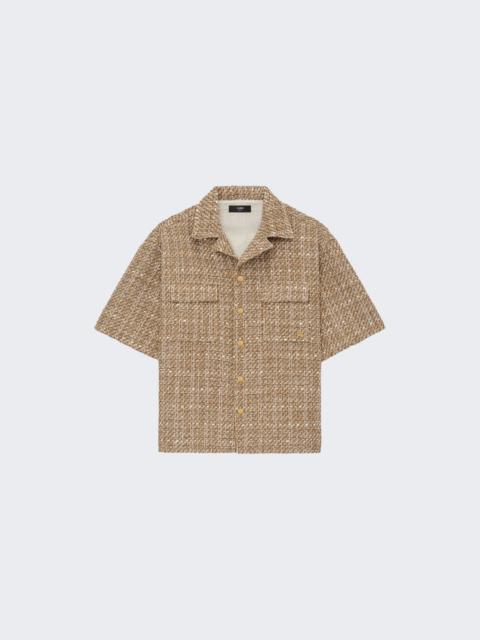 AMIRI Boucle Camp Shirt Camel