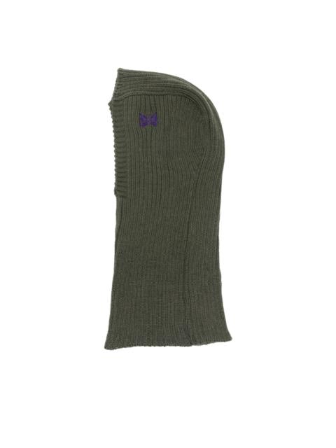 NEEDLES embroidered wool balaclava