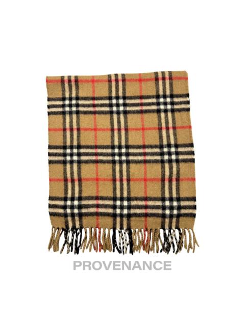 Burberry Vintage Burberrys Scarf Nova Check 100% Cashmere Camel