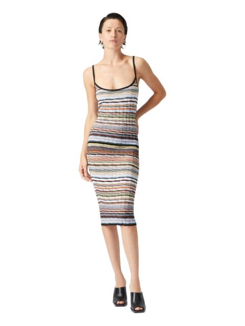 Missoni Missoni Striped Cotton And Viscose Ribbed Midi Skirt in Pink at Nordstrom