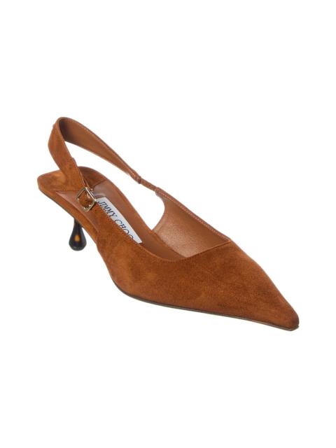 JIMMY CHOO Jimmy Choo Amel 50 Suede Slingback Pump