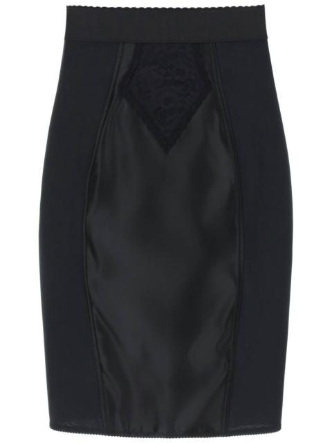 Dolce & Gabbana "Mini Satin And Powernet Skirt"