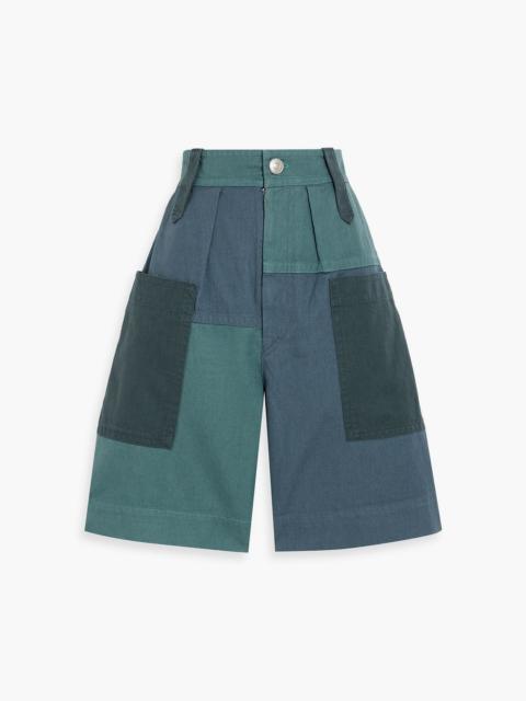 Isabel Marant Étoile Kalerna patchwork cotton and linen-blend shorts