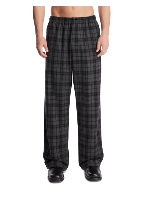 WILLY CHAVARRIA Gray Wool Checkered Pants
