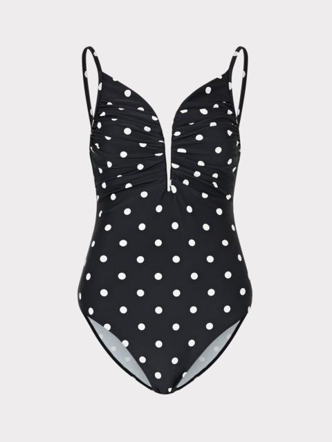 MILLY Polka Dot V-Wire One Piece