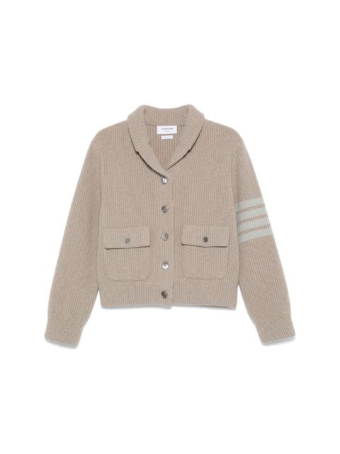 4 Bar Stripes tuck ribbed bomber jacket