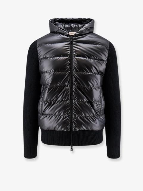 Moncler Moncler Down Jacket with Virgin Wool Inserts Black