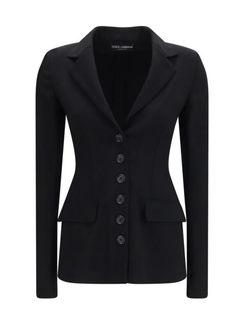 Dolce & Gabbana Dolce & Gabbana Stretch Wool Jacket Black Women
