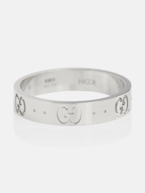 GUCCI Icon 18kt white gold ring