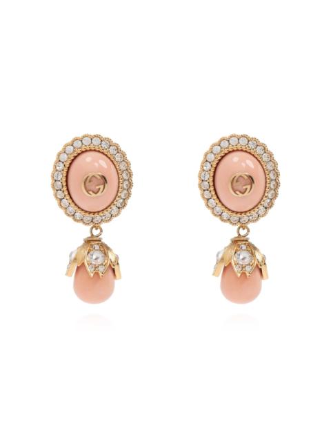 GUCCI Interlocking G pearl earrings