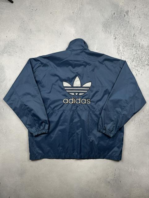 adidas Vintage Adidas Originals Big Trefoil Windbreaker Jacket Blue
