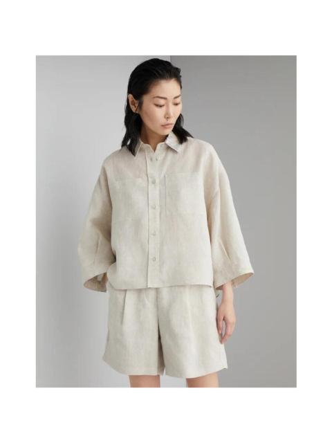 Brunello Cucinelli Brunello Cucinelli Natural Linen Oversized Shirt