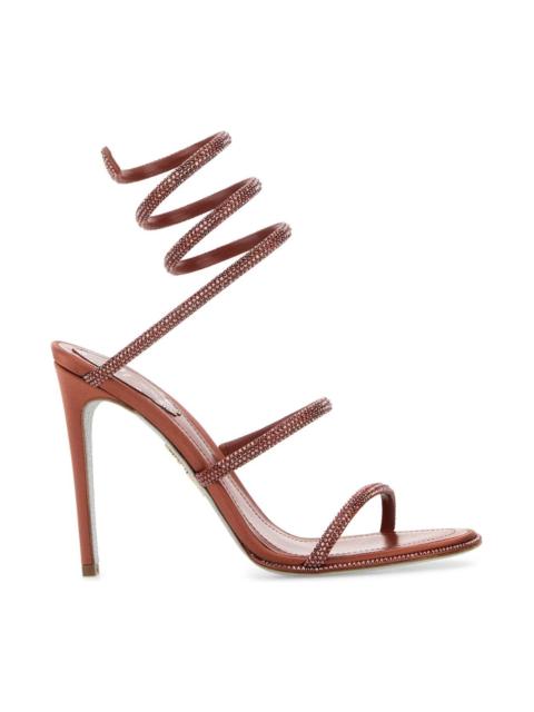 RENE CAOVILLA Embellished Satin Cleo Sandals