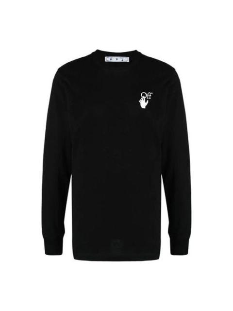 Off-White Off-White FW21 Logo Arrow Pattern Round Neck Long Sleeves Black OMAB001F21JER0011084