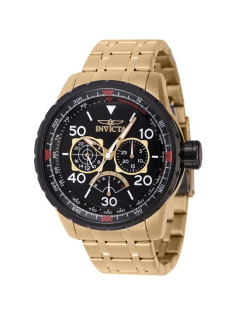 Invicta - Open Box - Invicta Aviator Retrograde GMT Quartz Black Dial Men's Watch 46985