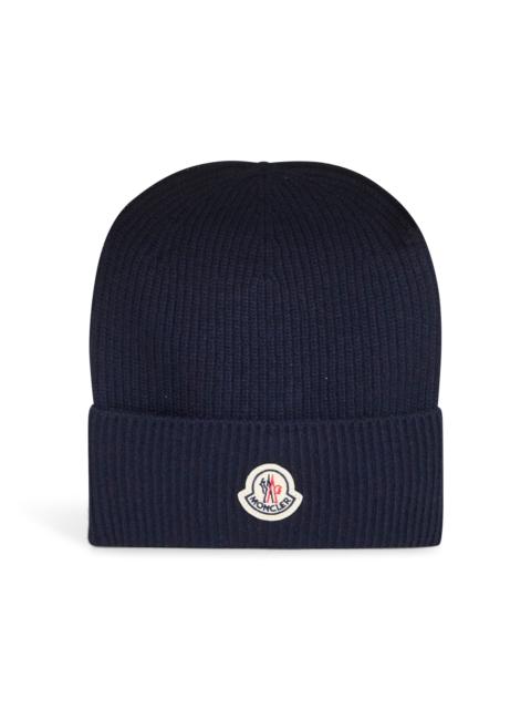 Moncler Blue wool and cashmere knit beanie