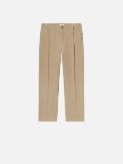 FRAME Tapered Pleated Trousers in Dove