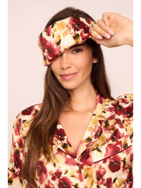 eberjey Eberjey x  Lily Aldridge - Inez Washable Silk Printed Eye Mask