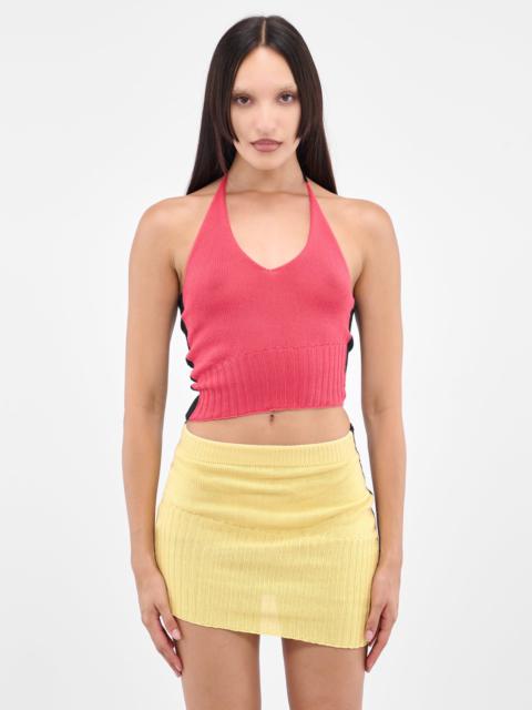 ELLISS Asymmetric Rib Halter Top