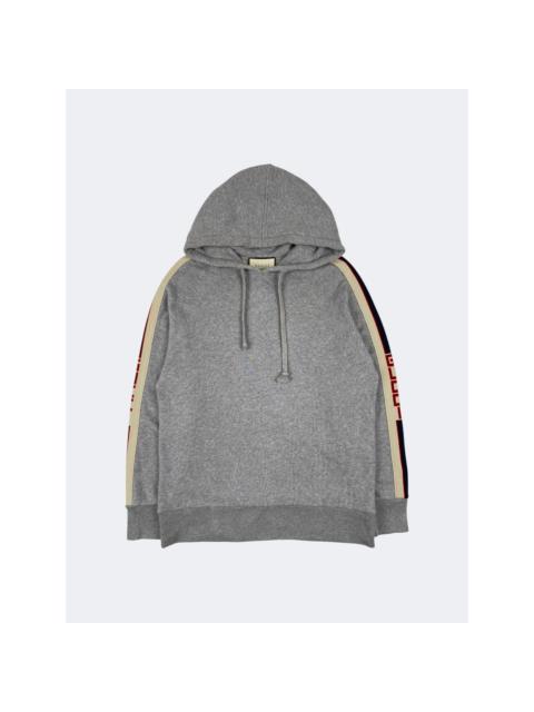 GUCCI Side Tape Heather Gray Hoodie