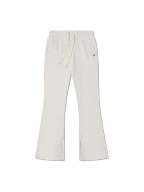 Converse (WMNS) Converse Drawstring Flare Sweatpants 'White' 10026914-A01
