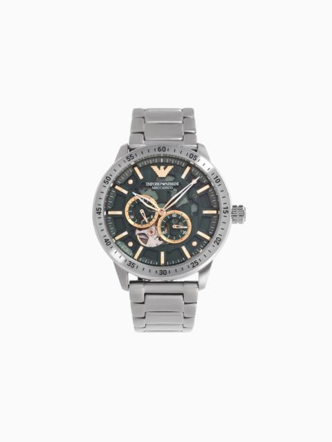 EMPORIO ARMANI AUTOMATIC STAINLESS STEEL WATCH