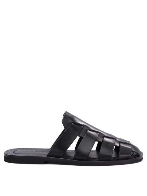 Prada Prada Leather Caged Sabot
