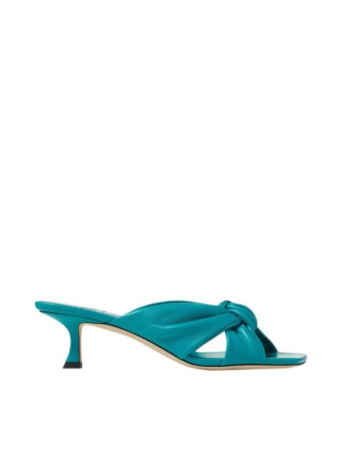 JIMMY CHOO Jimmy Choo Avenue 50Mm Malibu Nappa Leather Mules, Brand Size 34 ( US Size 4 )