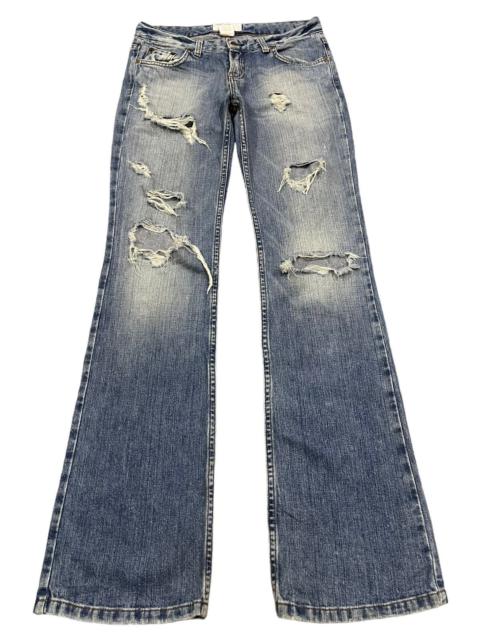 Other Designers Vintage Usa Armani Exchange Distressed Bootcut Jeans