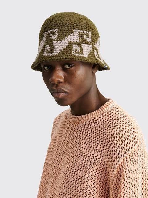 Stüssy Stussy Waves Knit Bucket Hat - Olive