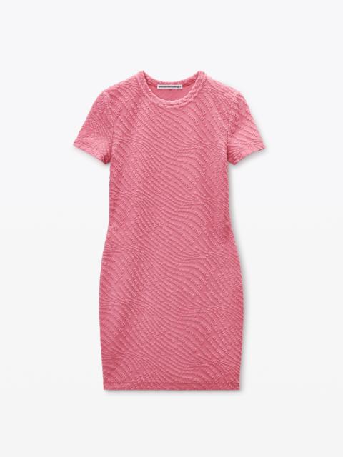 Alexander Wang pink logo jacquard shrunken minidress