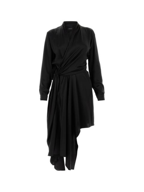 BALENCIAGA Black satin dress