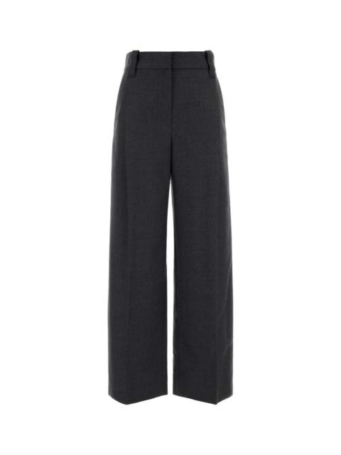 Brunello Cucinelli Brunello Cucinelli Women Charcoal Wool Wide-Leg Pant