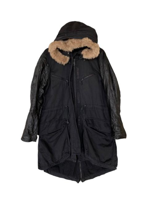 If Six Was Nine - Japanese Brand Rare Design Sleeve Leather Jacket