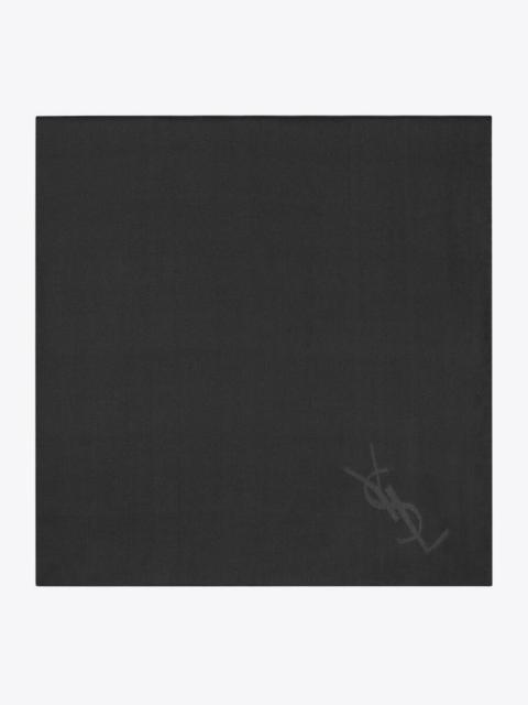 SAINT LAURENT Saint Laurent Black Silk Scarf