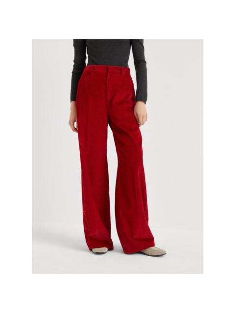 Brunello Cucinelli Brunello Cucinelli Red Corduroy Trousers