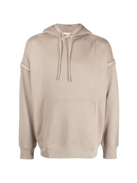 Helmut Lang logo-embroidered cotton hoodie