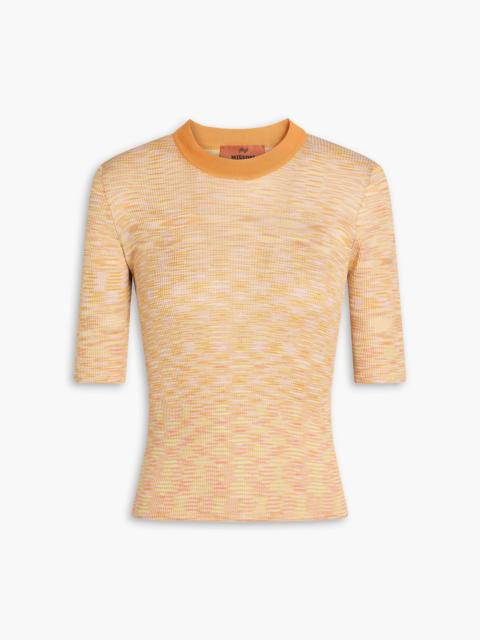 Missoni Space-dyed ribbed silk top