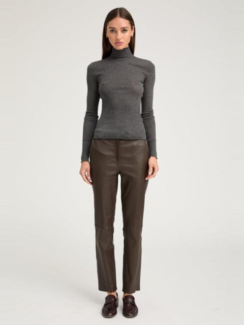 SPRWMN AMERICANO LEATHER SOPHIA CIGARETTE TROUSERS